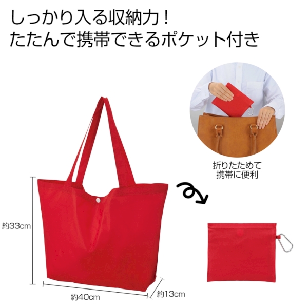 Ecolor　折りたたみビッグバッグ(レッド)
