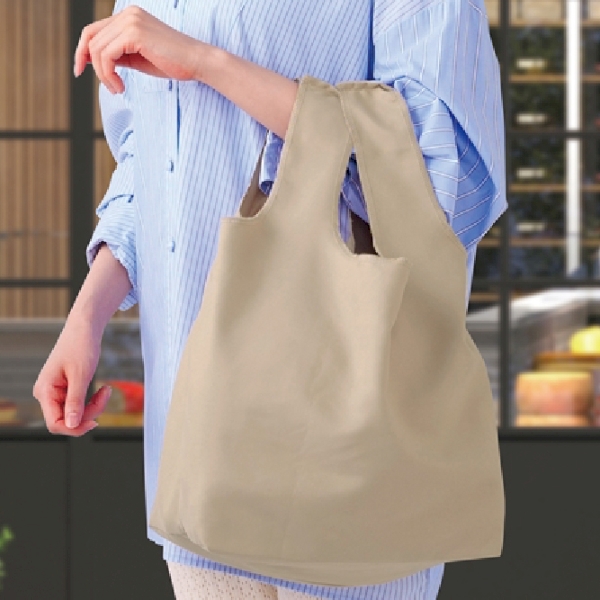 スエード風　お買い物エコバッグ(ベージュ)の商品画像2枚目