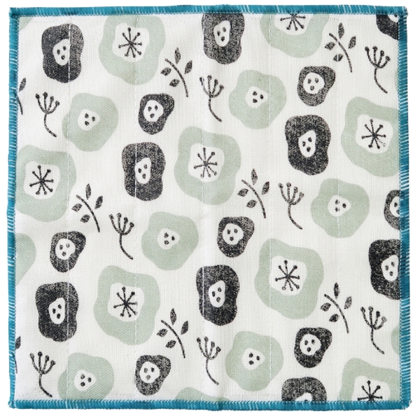 かや織ふきん1枚(モダンフラワー)の商品画像2枚目