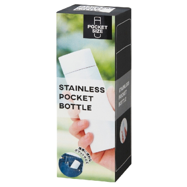 真空ステンレス　ポケットボトル(ホワイト)の商品画像3枚目