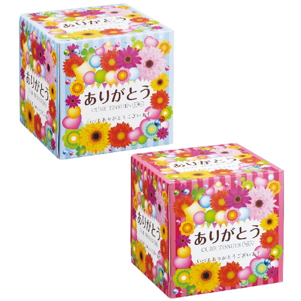 ありがとうキューブBOXティッシュ50W　1個の商品画像2枚目
