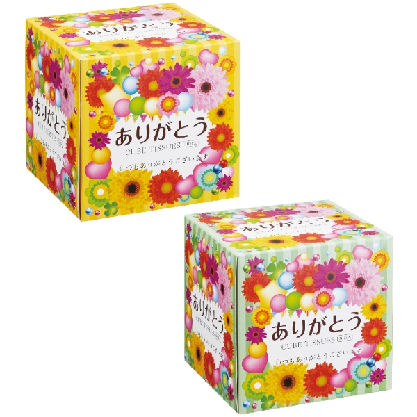 ありがとうキューブBOXティッシュ50W　1個の商品画像3枚目