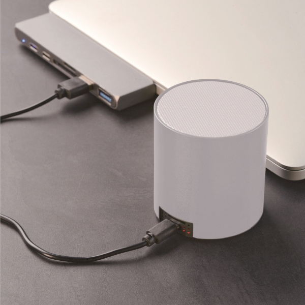 ワイヤレスコンパクトスピーカー(シルバー)の商品画像2枚目