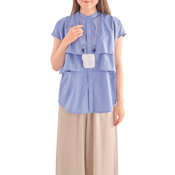 充電式3WAY折りたたみハンディファン(ネックストラップ付き)の商品画像3枚目