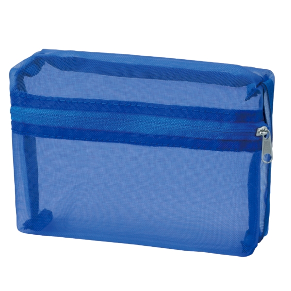 プラシャープ・取っ手付きメッシュボックスポーチ(ブルー)の商品画像3枚目