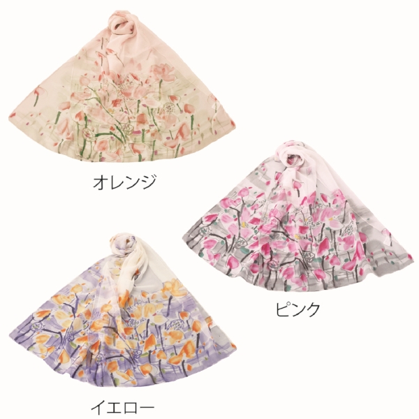 エアリーフルール　シフォンストールの商品画像3枚目