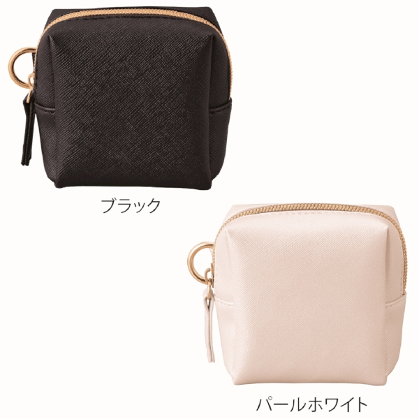 リングカラビナ付きスクエアポーチ(パールホワイト)の商品画像7枚目