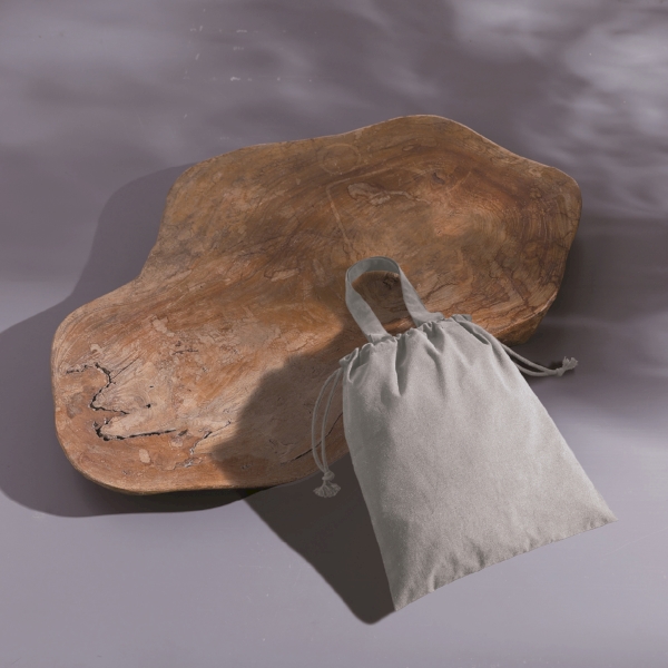 スフィア・リサイクルコットンフラット2WAY巾着バッグ(グレー)の商品画像3枚目