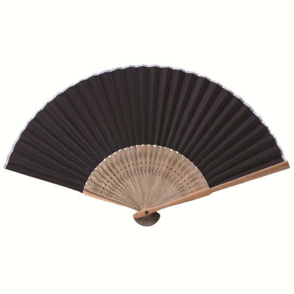 和ごころ竹扇子(黒無地)の商品画像4枚目