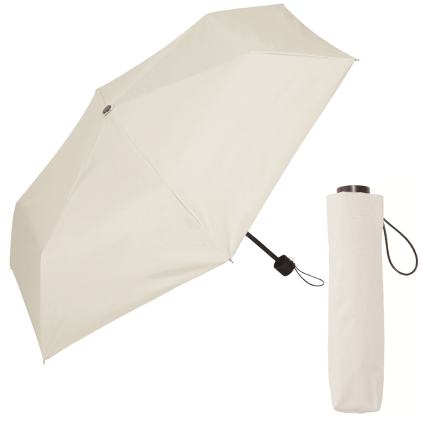 ベーシック男女兼用晴雨兼用折りたたみ傘(オフホワイト)の商品画像3枚目