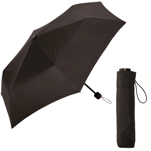 ベーシック男女兼用晴雨兼用折りたたみ傘(ブラック)の商品画像3枚目