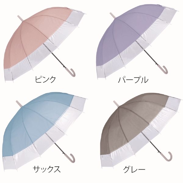 ジェムブレラ12本骨ジャンプ傘(グレー)の商品画像4枚目