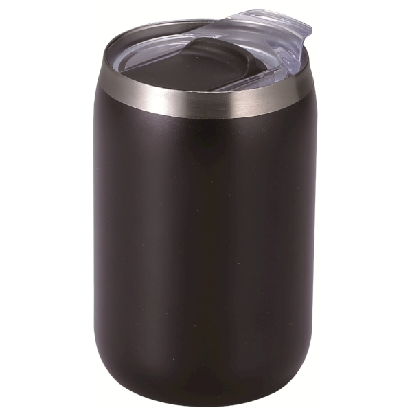 スライド式蓋付き真空二重構造ステンレスタンブラー(ブラック)の商品画像3枚目