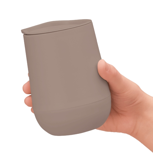 蓋付き二重構造ラウンドタンブラー(グレー)の商品画像2枚目