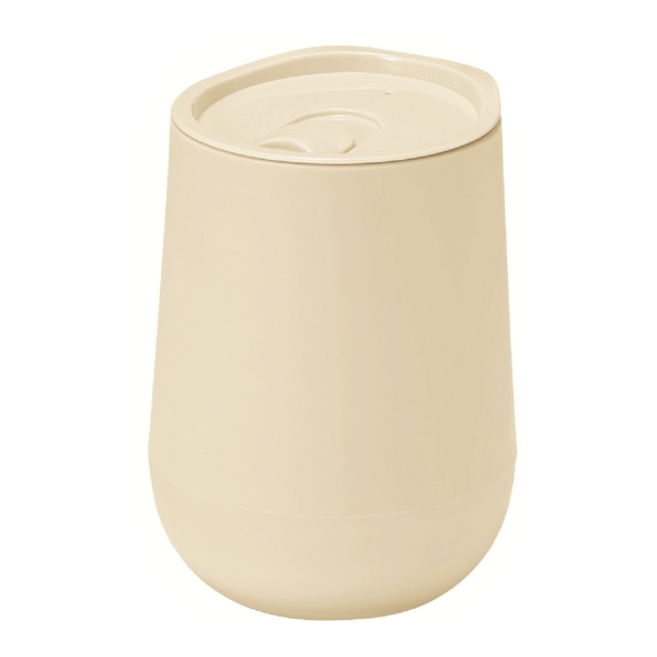 蓋付き二重構造ラウンドタンブラー(ベージュ)の商品画像4枚目