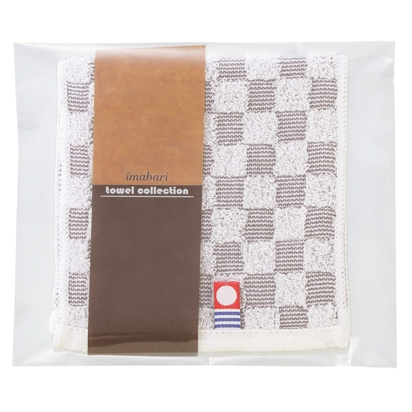 今治チェックポケットタオルハンカチ(グレー)の商品画像4枚目