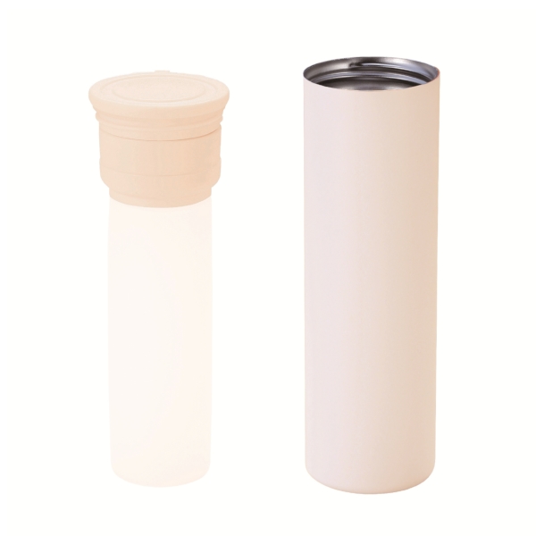 持ち運べるシリコン氷のう(ステンレスケース付き)(ナチュラル)の商品画像4枚目