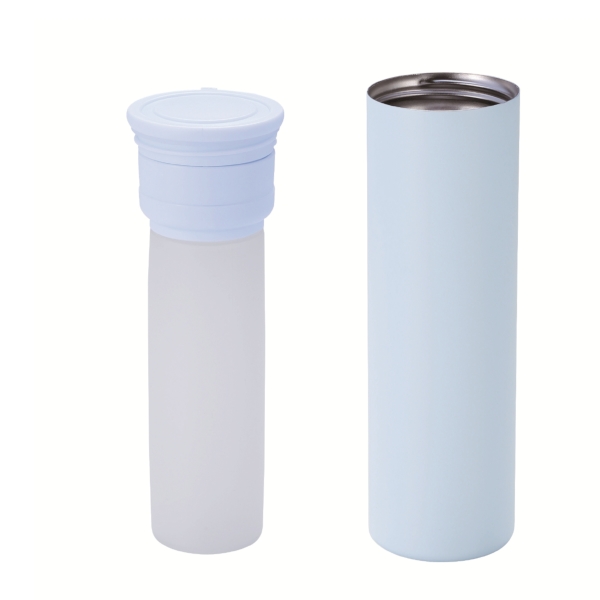 持ち運べるシリコン氷のう(ステンレスケース付き)(スカイブルー)の商品画像4枚目