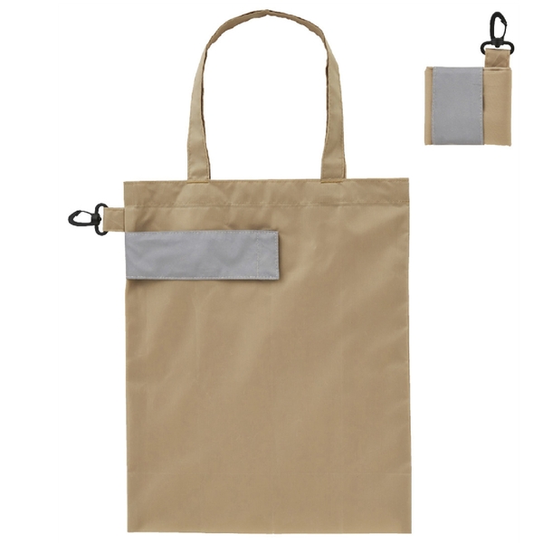 eTONE　リフレクター付きエコバッグ(ベージュ)の商品画像3枚目
