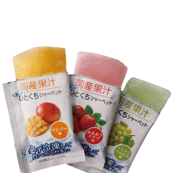 国産果汁　凍らせてひとくちシャーベット12個入の商品画像2枚目
