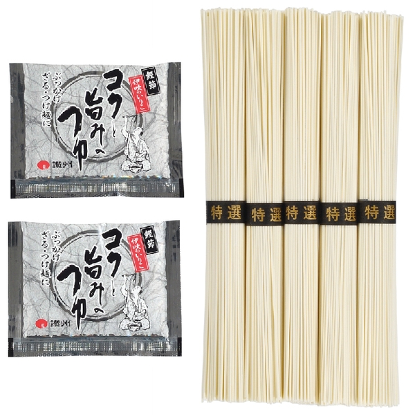 感謝　味わい涼麺　縁の白糸5束つゆ付の商品画像3枚目
