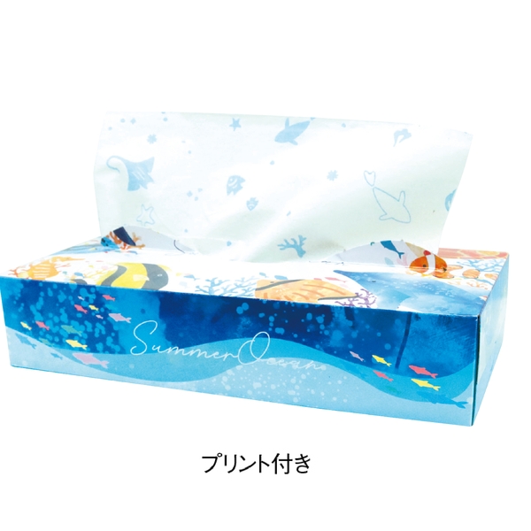 夏柄BOXティッシュ120W　サマーオーシャンの商品画像2枚目