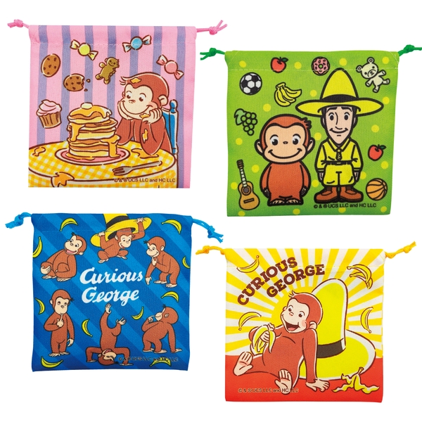 おさるのジョージ　ミニ巾着袋の商品画像2枚目