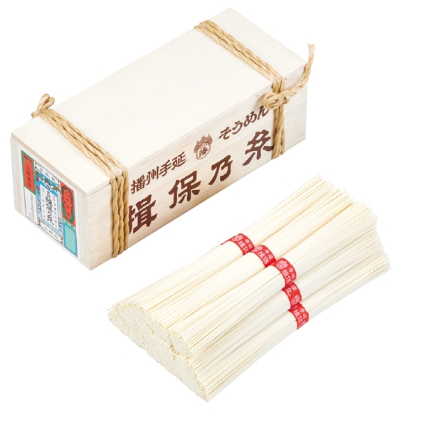 手延そうめん揖保乃糸上級品ミニ木箱入12束の商品画像2枚目
