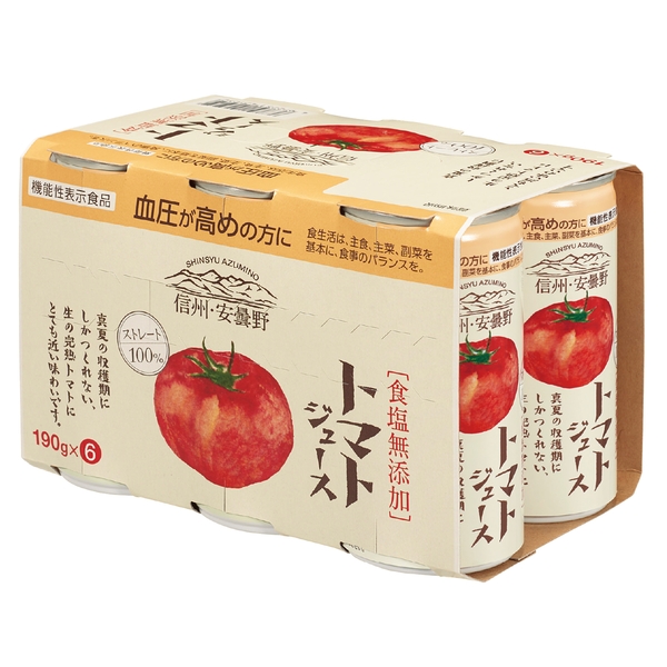 信州・安曇野ジュース6缶パック　トマトの商品画像2枚目