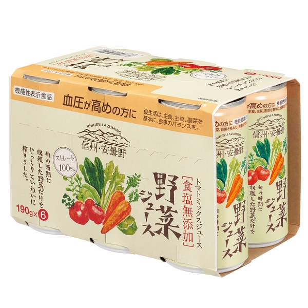 信州・安曇野ジュース6缶パック　野菜の商品画像2枚目
