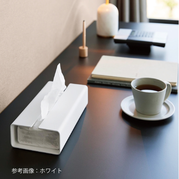 tower　入れ替え簡単ソフトパックティッシュケース　ブラックの商品画像2枚目