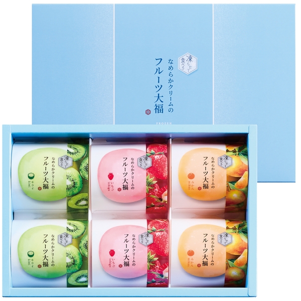凍らせて食べるなめらかクリームのフルーツ大福6個の商品画像2枚目